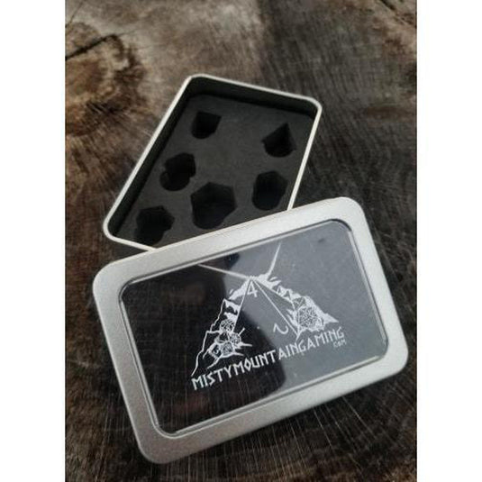 Brushed Silver Sharp-Edged Metal Dice