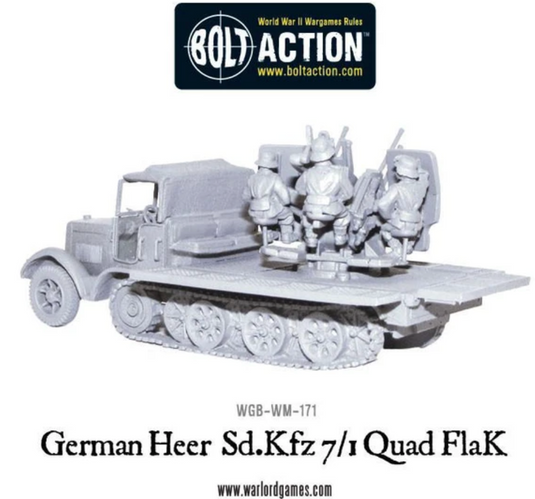 German Heer Sd.Kfz 7/1 Quad FlaK