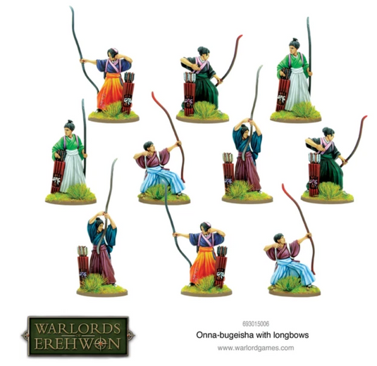 Warlord of Erehwon: Onna-bugeisha with longbows
