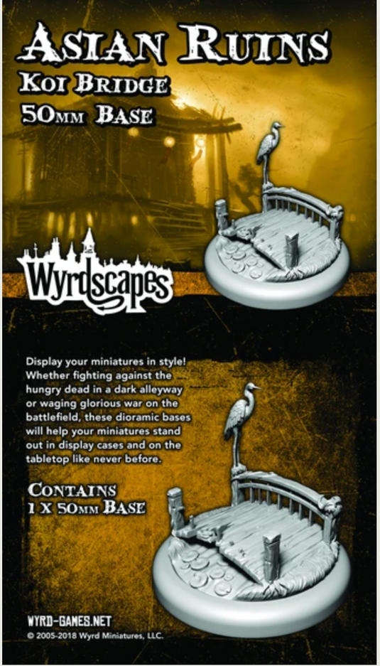 ASIAN RUINS KOI BRIDGE 50MM BASE