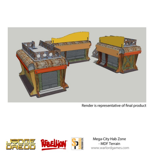 Mega City Hab Zone Scenery Set