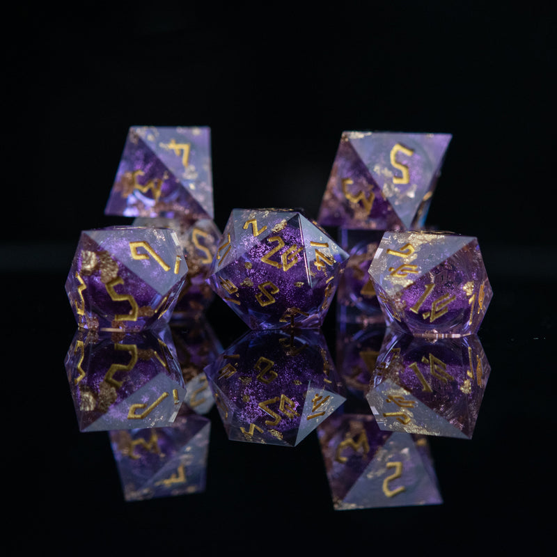 Load image into Gallery viewer, Purple Mage Liquid Core Dice Set
