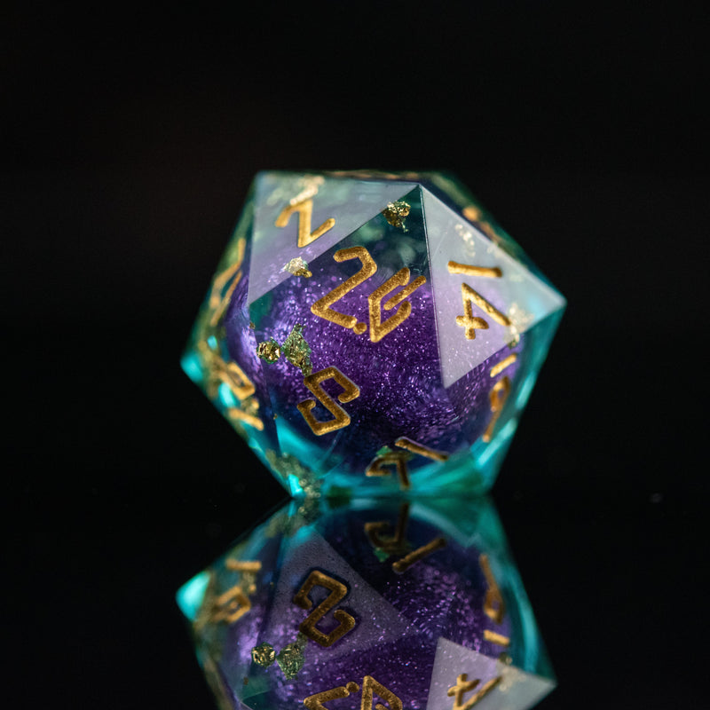 Load image into Gallery viewer, Siren&#39;s Treasure Liquid Core Dice Set
