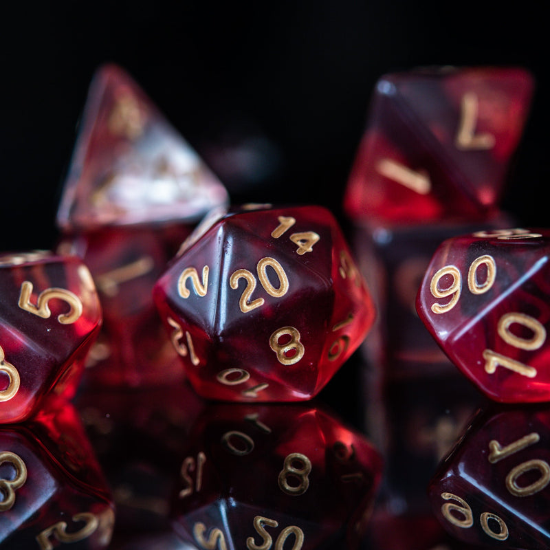 Load image into Gallery viewer, Bloodlust Elixir Acrylic Dice Set
