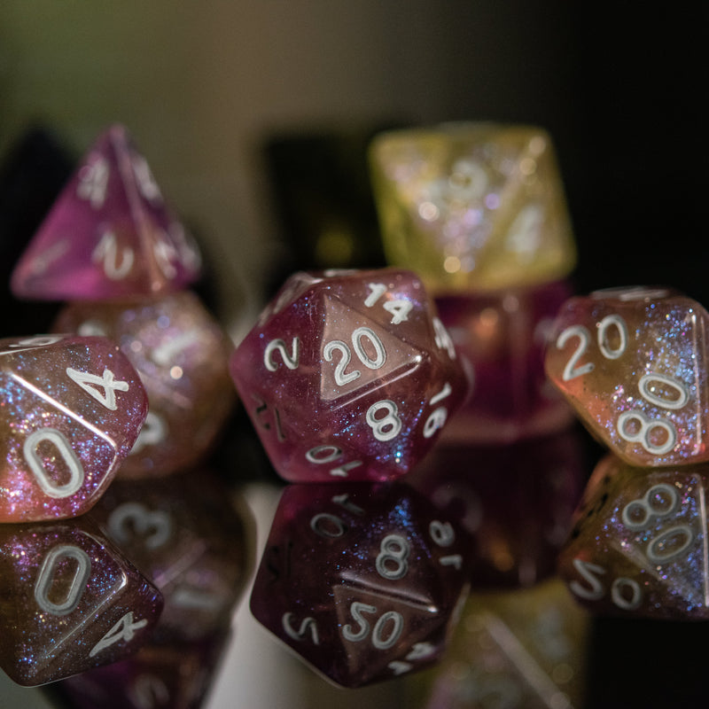 Load image into Gallery viewer, Cosmic Cloud Acrylic Dice Set

