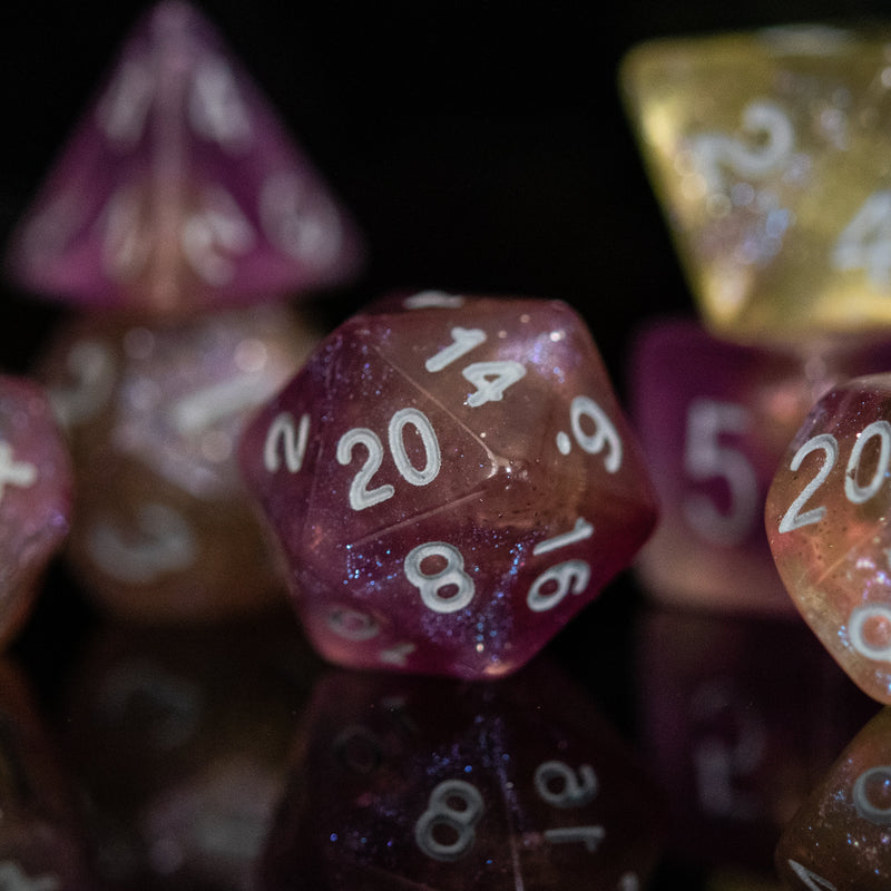 Load image into Gallery viewer, Cosmic Cloud Acrylic Dice Set
