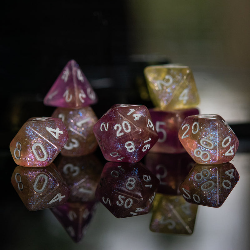 Load image into Gallery viewer, Cosmic Cloud Acrylic Dice Set
