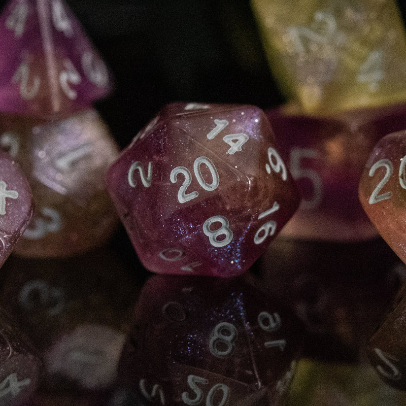 Load image into Gallery viewer, Cosmic Cloud Acrylic Dice Set
