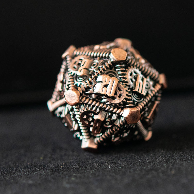 Load image into Gallery viewer, Bronze - Weird West Wasteland Metal Dice Set
