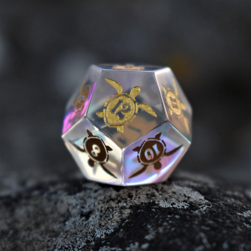 Load image into Gallery viewer, Siren&#39;s Song Prism Glass Dice Set
