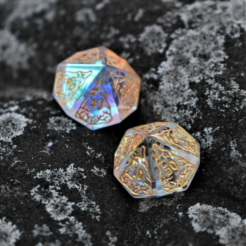 Load image into Gallery viewer, Siren&#39;s Song Prism Glass Dice Set
