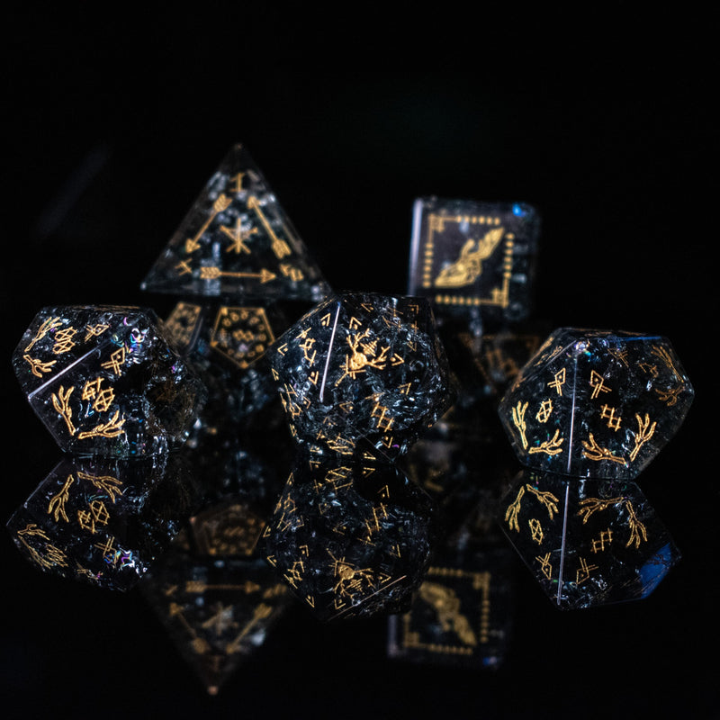 Load image into Gallery viewer, Wendigo Shattered Glass Dice Set
