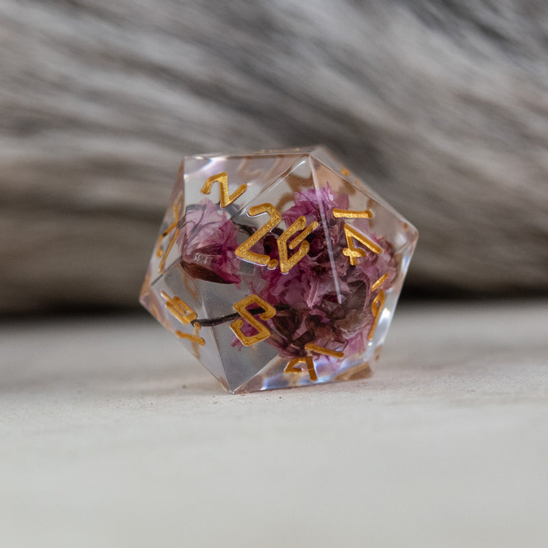 Load image into Gallery viewer, Wither and Bloom Sharp-Edged Resin Dice Set

