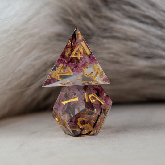 Wither and Bloom Sharp-Edged Resin Dice Set