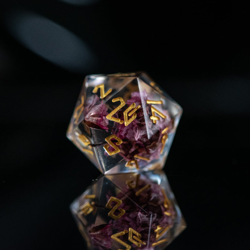 Load image into Gallery viewer, Wither and Bloom Sharp-Edged Resin Dice Set
