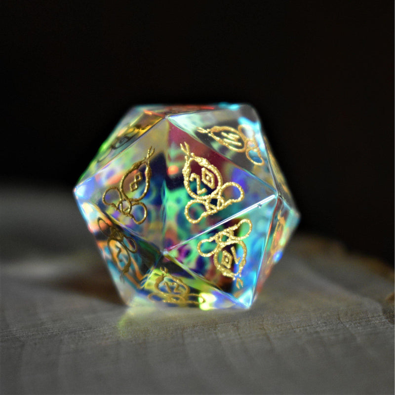 Load image into Gallery viewer, Serpent of Midgard Prism Glass Dice Set
