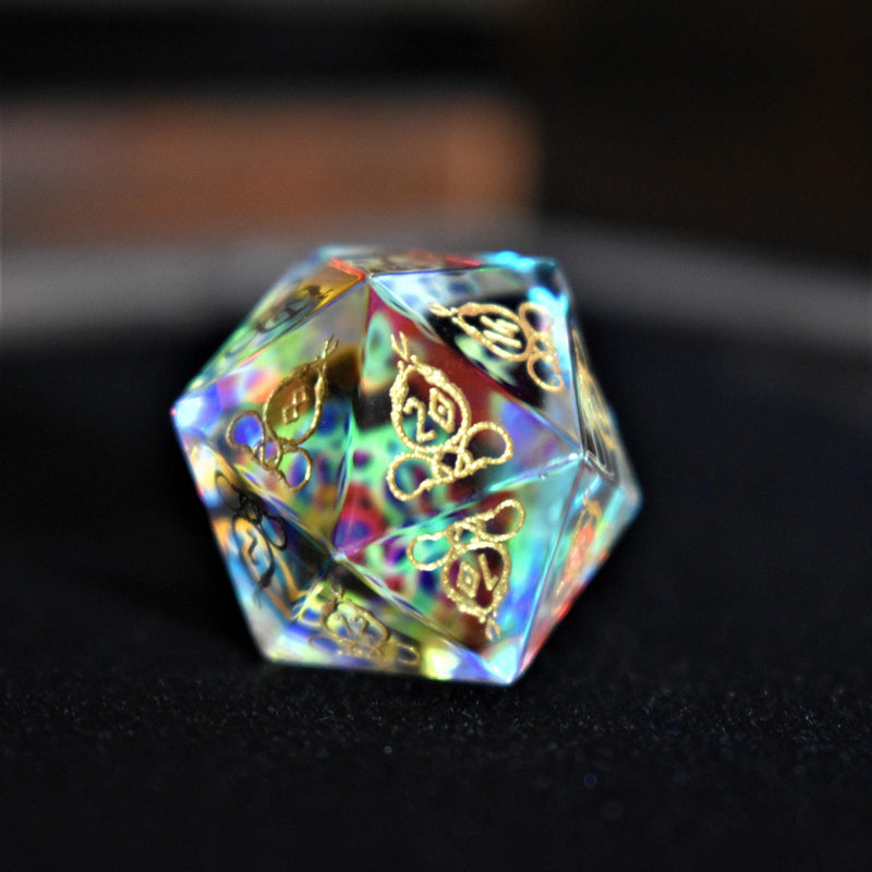 Load image into Gallery viewer, Serpent of Midgard Prism Glass Dice Set
