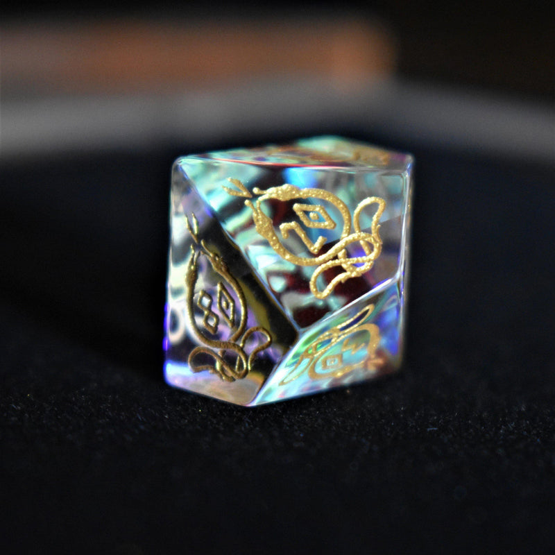 Load image into Gallery viewer, Serpent of Midgard Prism Glass Dice Set
