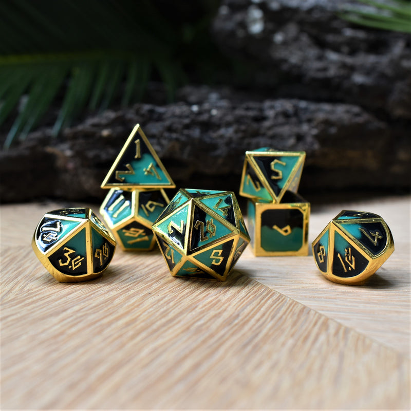 Load image into Gallery viewer, Atlantis Metal Dice Set
