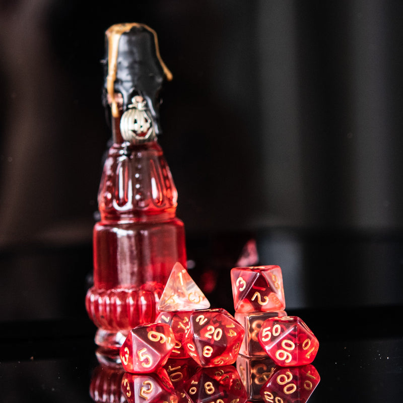 Load image into Gallery viewer, Bloodlust Elixir Acrylic Dice Set
