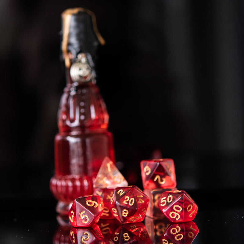 Load image into Gallery viewer, Bloodlust Elixir Acrylic Dice Set
