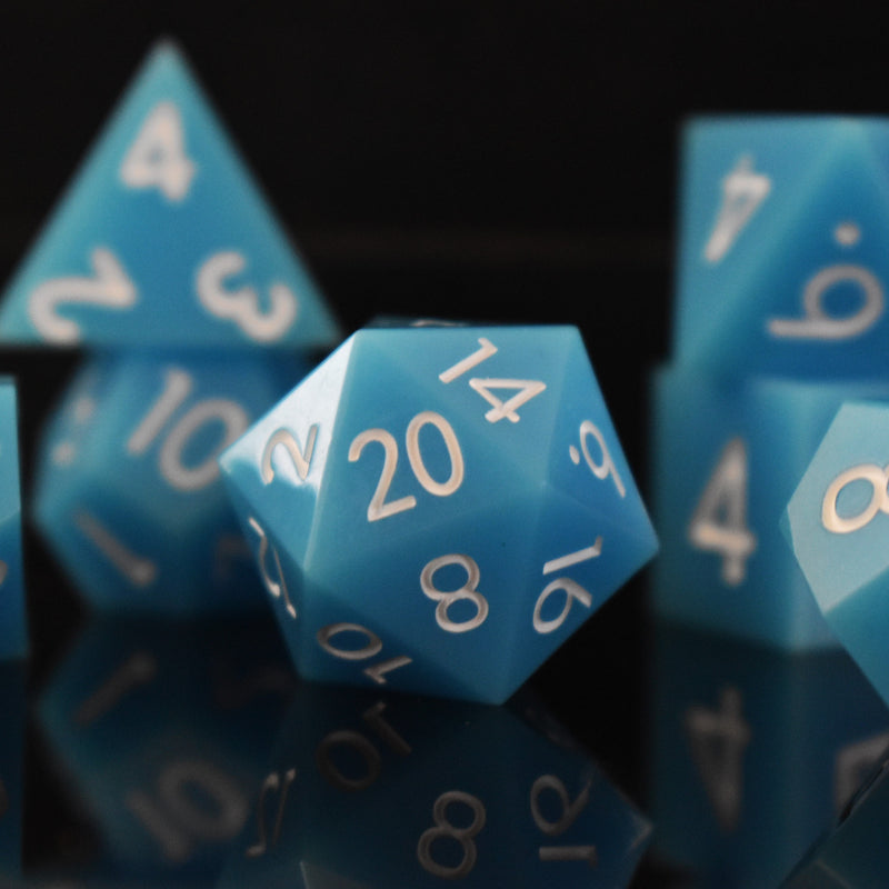 Load image into Gallery viewer, Sanctuary Sharp-Edged Resin Dice Set

