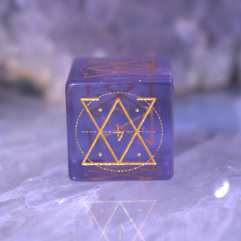 Load image into Gallery viewer, Spellcaster Purple Glass Dice Set
