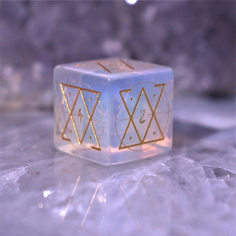 Load image into Gallery viewer, Spellcaster Opalite Stone Dice Set
