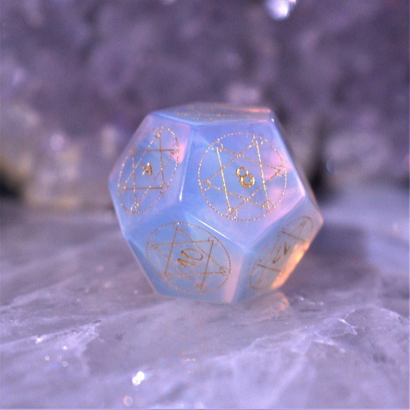 Load image into Gallery viewer, Spellcaster Opalite Stone Dice Set

