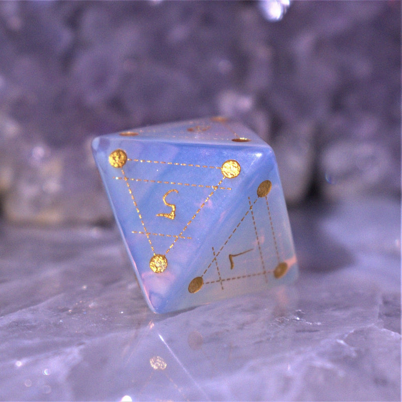 Load image into Gallery viewer, Spellcaster Opalite Stone Dice Set
