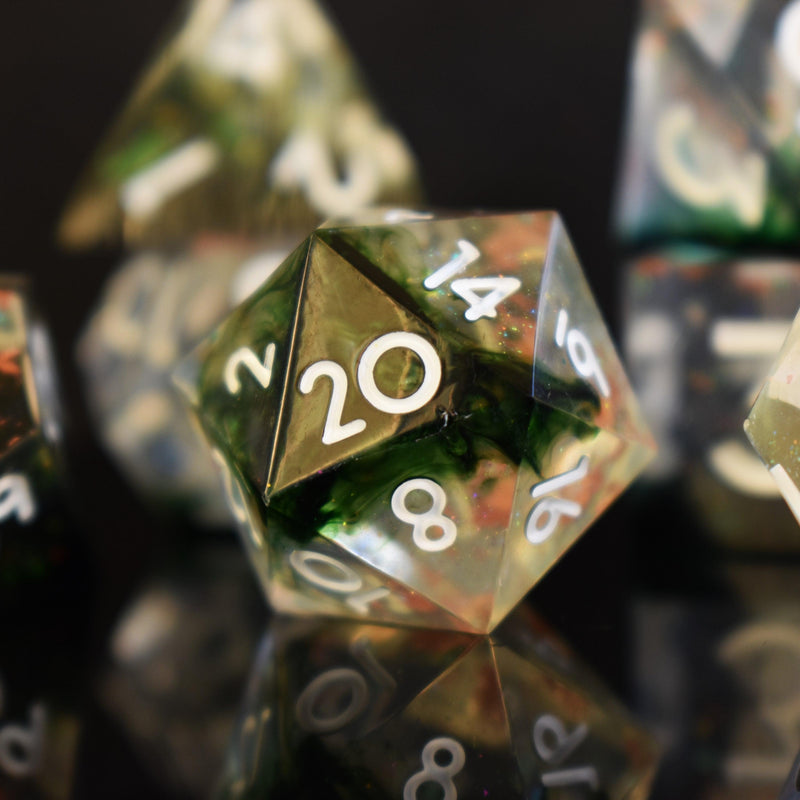 Load image into Gallery viewer, Earthbind Sharp-Edged Resin Dice Set
