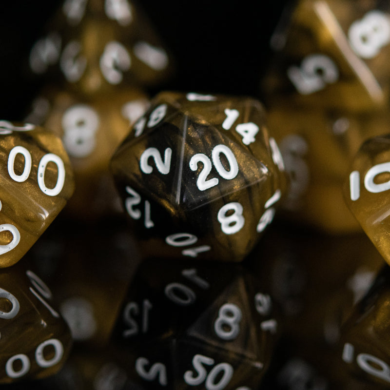 Load image into Gallery viewer, Gold Rush Acrylic Dice Set
