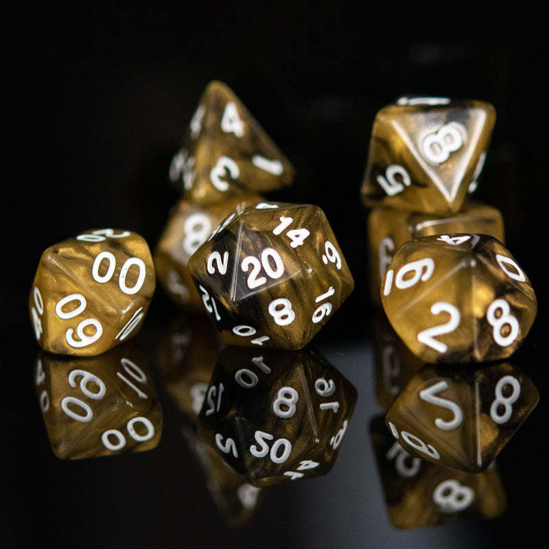 Load image into Gallery viewer, Gold Rush Acrylic Dice Set
