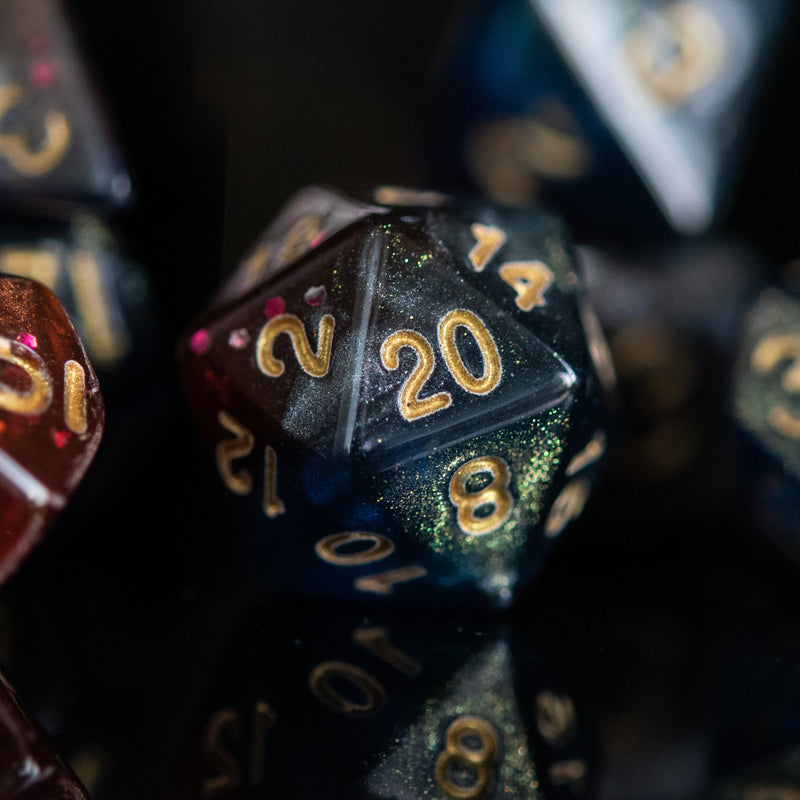 Load image into Gallery viewer, Omega Nebula Acrylic Dice Set
