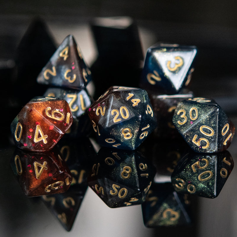 Load image into Gallery viewer, Omega Nebula Acrylic Dice Set
