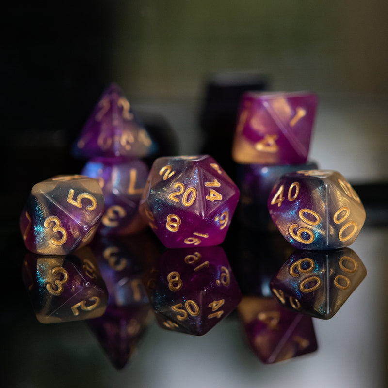 Load image into Gallery viewer, Orion Nebula Acrylic Dice Set
