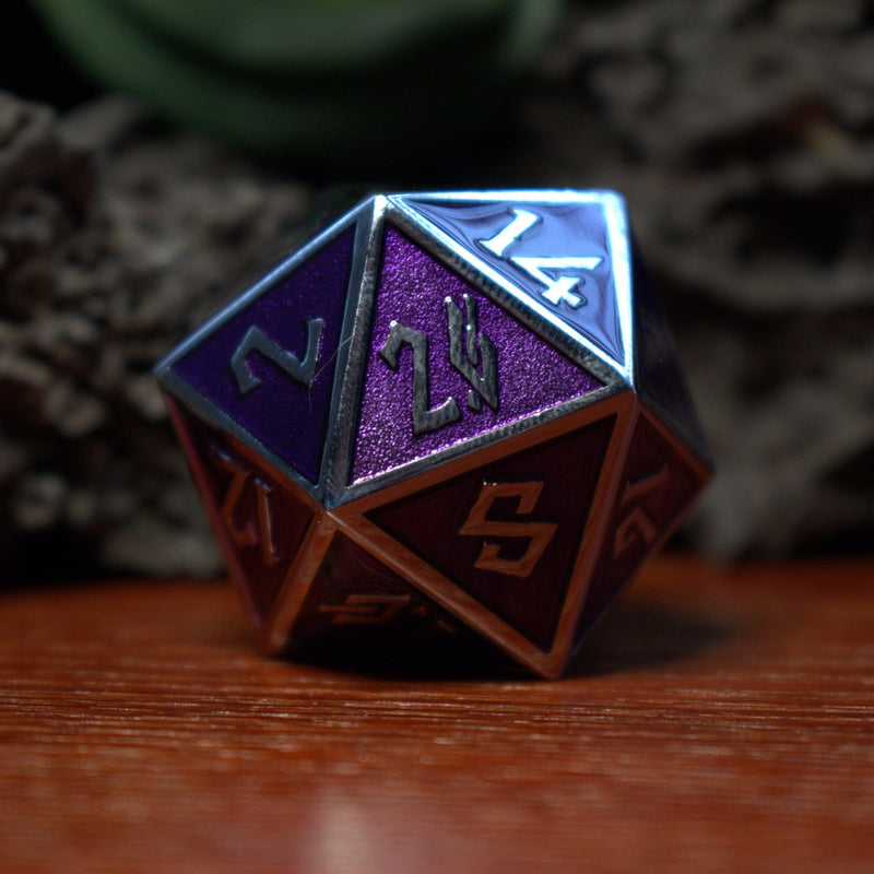 Load image into Gallery viewer, Purple and Silver Metal 35mm D20
