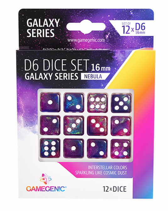 GameGenic D6 Dice Set: Galaxy Series–16mm