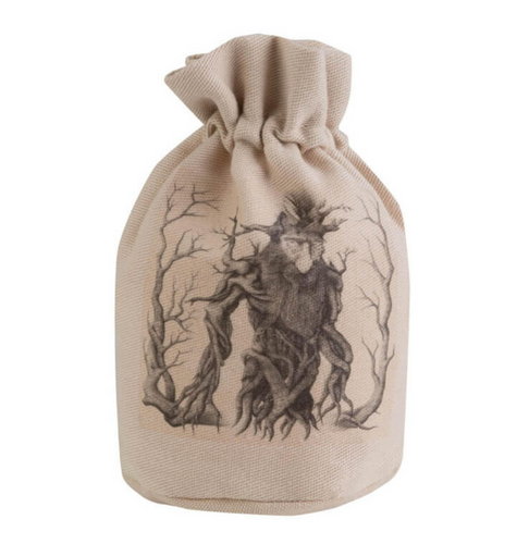 Q Workshop Dice Bag: Beige & Black Forest Treeman