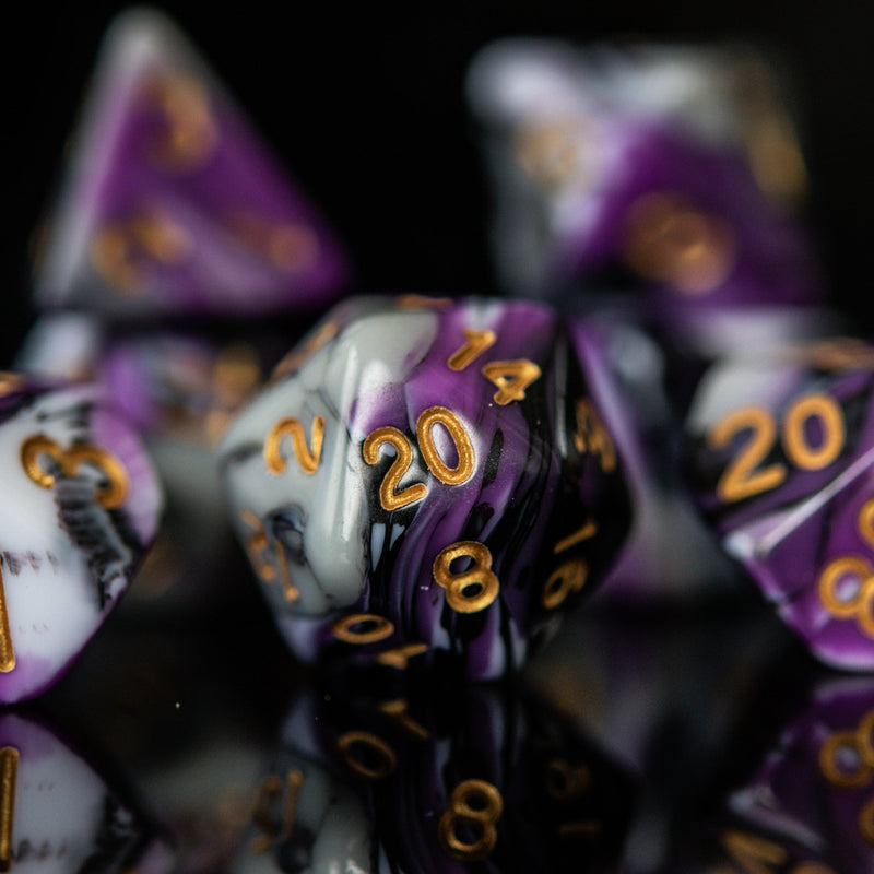 Load image into Gallery viewer, Visions of Nightmares Acrylic Dice Set
