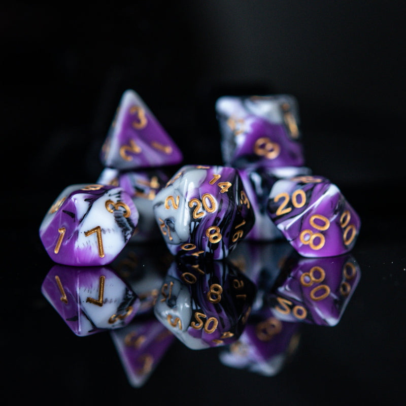 Load image into Gallery viewer, Visions of Nightmares Acrylic Dice Set
