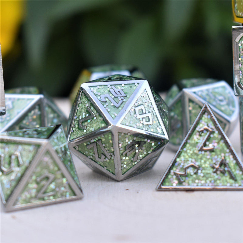 Load image into Gallery viewer, Elder Runes Fairie&#39;s Meadow Metal Dice Set

