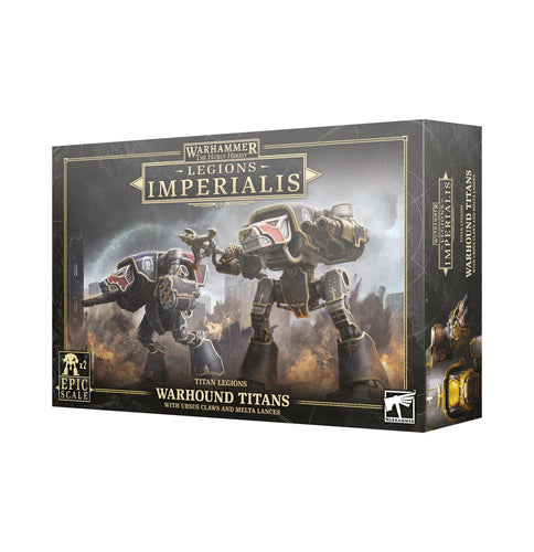 Legions Imperialis: Warhound Titans with Ursus Claws and Melta Lances (Pre-Order) (Releases 4/13/24)