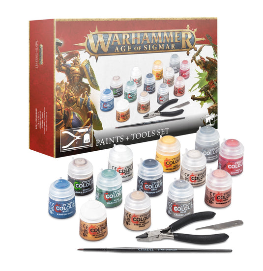 Warhammer Age of Sigmar Paint + Tools Set