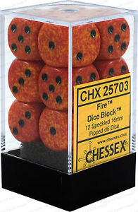 Load image into Gallery viewer, Chessex 16mm D6 12 Die Dice Set
