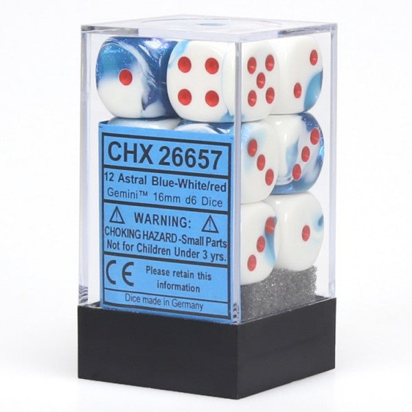 Load image into Gallery viewer, Chessex 16mm D6 12 Die Dice Set
