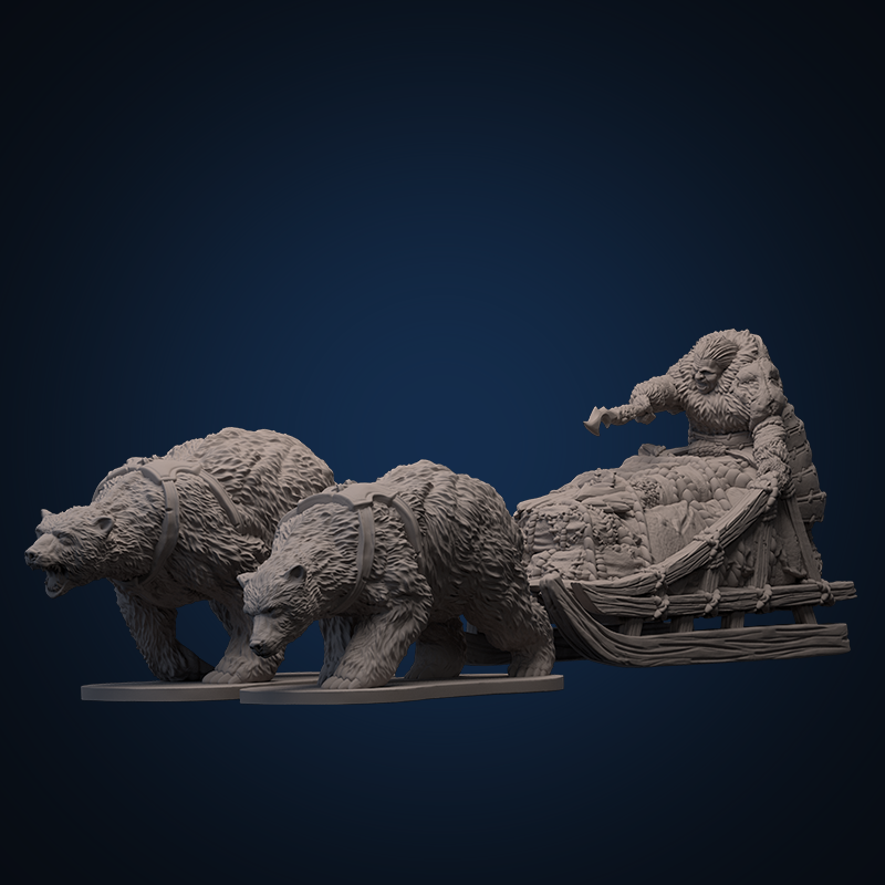 Load image into Gallery viewer, Mythic Americas: Inuit - Tuvaak Master on Nanuq Qamutiik (Bear Sled)
