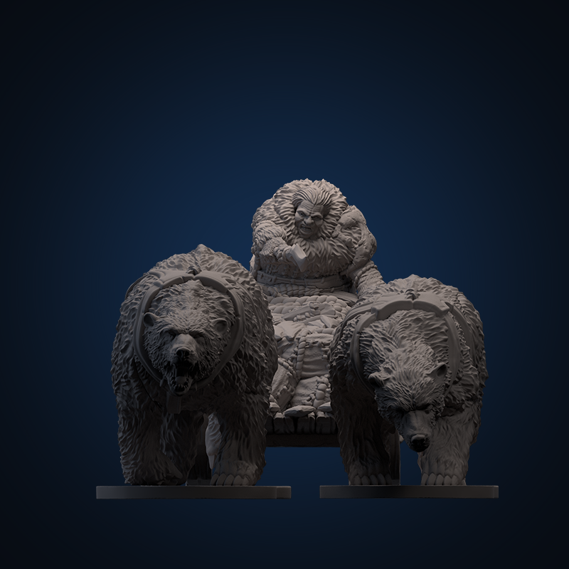 Load image into Gallery viewer, Mythic Americas: Inuit - Tuvaak Master on Nanuq Qamutiik (Bear Sled)

