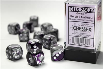 Chessex 16mm D6 12 Die Dice Set