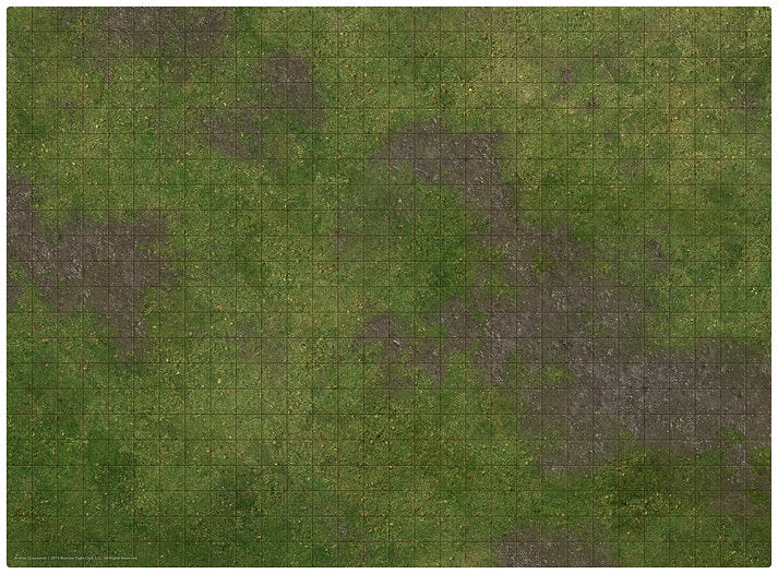 Load image into Gallery viewer, Monster Game Mat: 22x30&quot; Broken Grassland / Desert Scrubland Adventure Grid Mat

